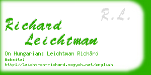 richard leichtman business card