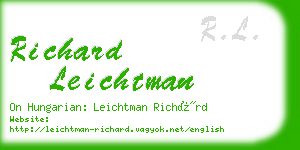 richard leichtman business card